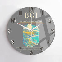 Thumbnail for Grantley Adams International Airport BGI Wall-Clock No-Frame - Gray