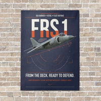 Thumbnail for British Aerospace Sea Harrier FRS.1 vertical canvas print - no frame - navy blue background