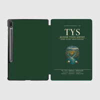 Thumbnail for McGhee Tyson Airport Knoxville (TYS) design on dark green samsung tablet tablet case