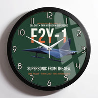 Thumbnail for F2Y-1 Sea Dart Supersonic from the Sea design on dark green framed wall clock