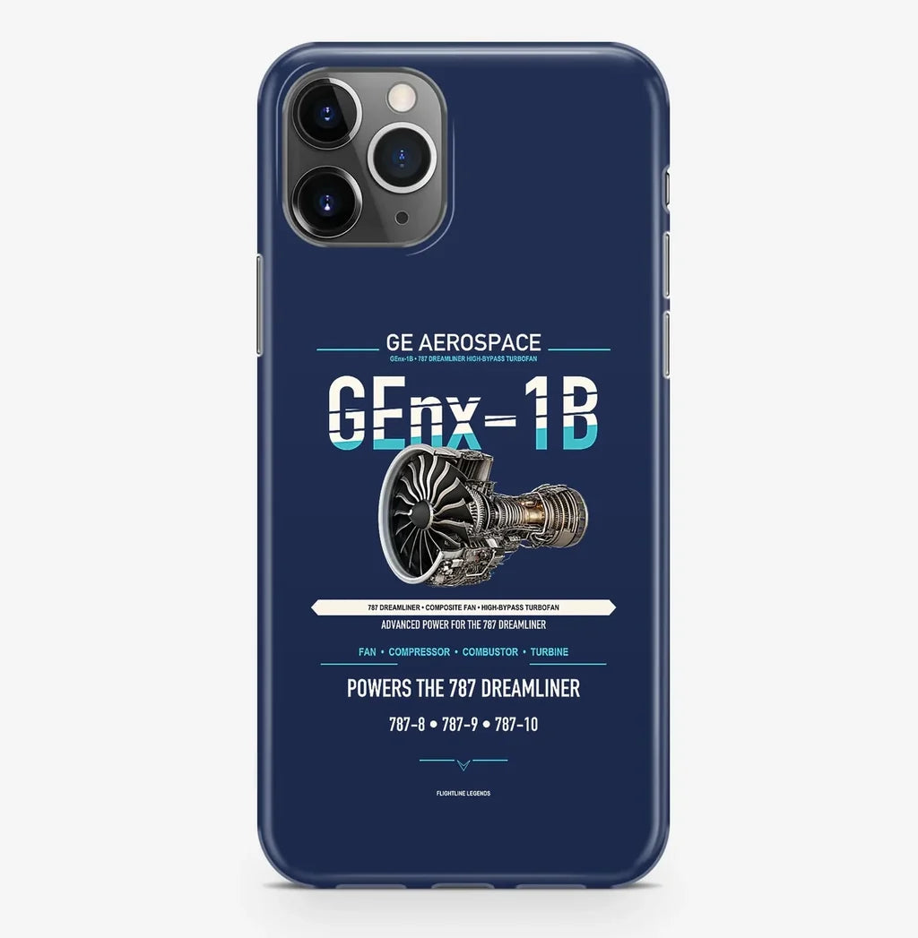 GEnx-1B Case ProMax design on navy blue iphone case promax