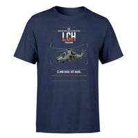 Thumbnail for HAL LCH Prachand design on navy blue t-shirt, single-side print