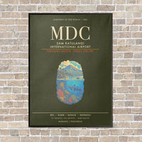 Thumbnail for Sam Ratulangi International Airport MDC - Canvas Framed - Green Army
