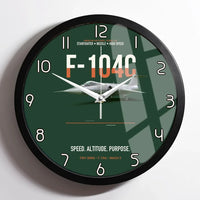 Thumbnail for F-104C Starfighter Speed In A Straight Line design on dark green framed wall clock