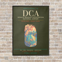 Thumbnail for Ronald Reagan Washington National Airport DCA - Canvas Framed - Green Army