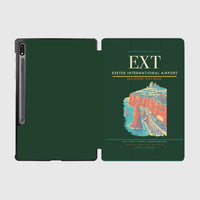 Thumbnail for Exeter International Airport (EXT) design on dark green samsung tablet tablet case
