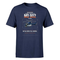 Thumbnail for MD Helicopters MD 902 Explorer design on navy blue t-shirt, single-side print
