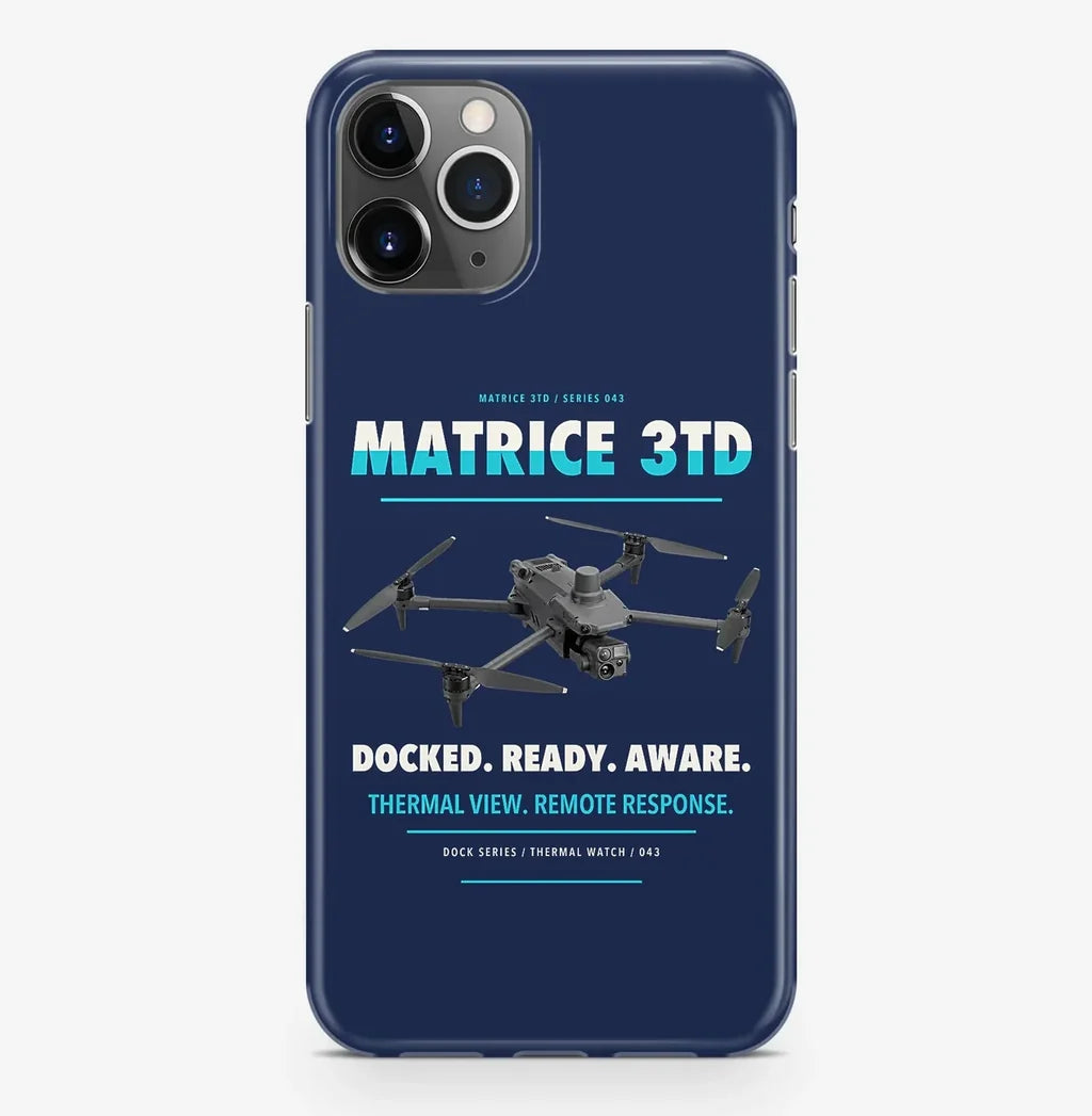 DJI Matrice 3TD Case ProMax design on navy blue iphone case promax