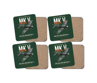 Thumbnail for Hawker Tempest Mk V design on dark green 4 pieces set coaster