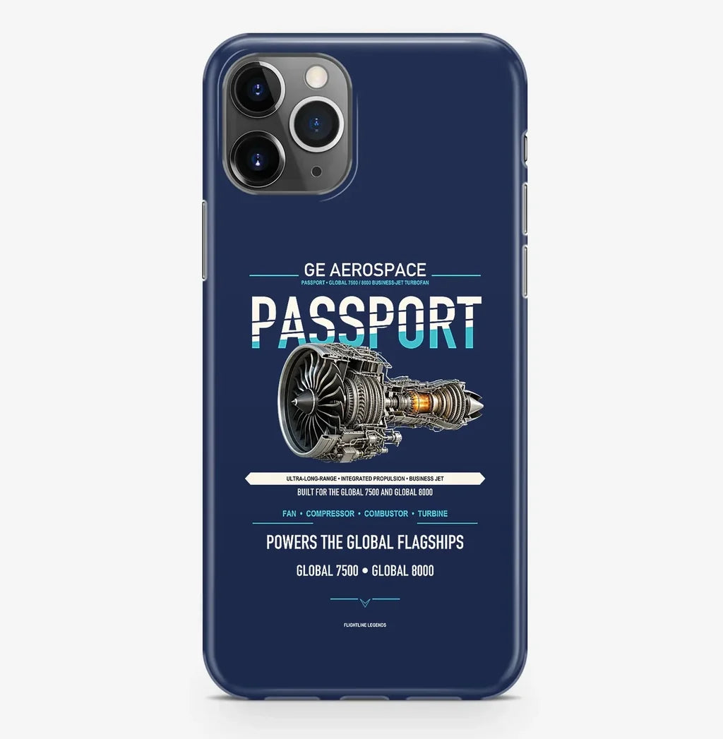 PASSPORT Case ProMax design on navy blue iphone case promax
