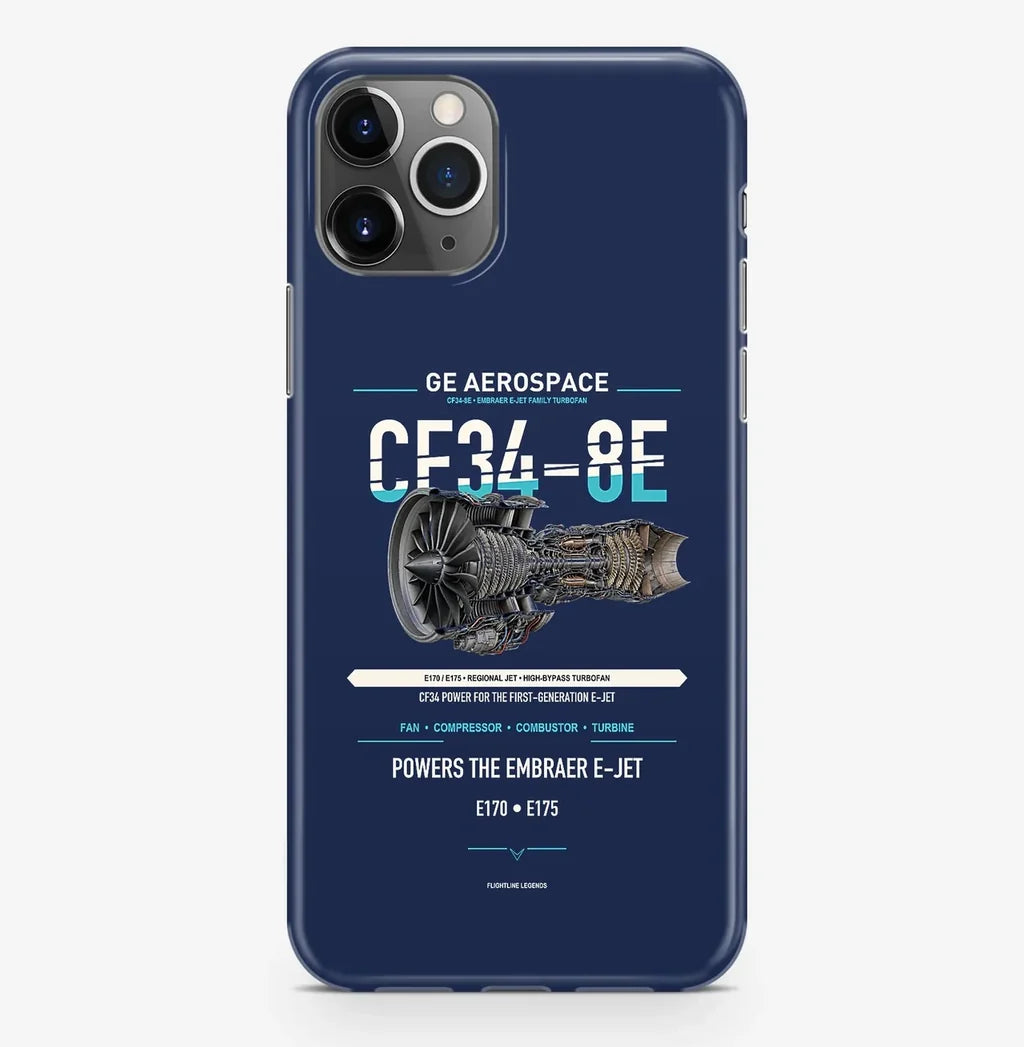 CF34-8E Case ProMax design on navy blue iphone case promax