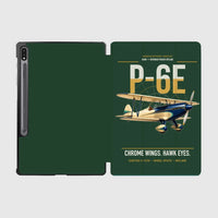 Thumbnail for Curtiss P-6E Hawk design on dark green samsung tablet tablet case