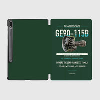 Thumbnail for GE90-115B design on dark green samsung tablet tablet case