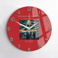 Thumbnail for VINTAGE G4016 - The Night Beacon Trail - Designed Wall Clocks design on red no-frame