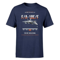 Thumbnail for F A-18E F Buddy Tanker design on navy blue double-side t-shirt, single-side print