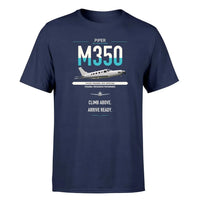 Thumbnail for Piper M350 design on navy blue t-shirt, single-side print