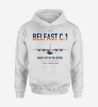 Thumbnail for Short Belfast C.1 design on white double-side hoodie, single-side print