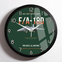 Thumbnail for F-A-18D Hornet Two Seats All Weather design on dark green framed wall clock