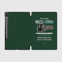 Thumbnail for RB211-535E4 design on dark green samsung tablet tablet case