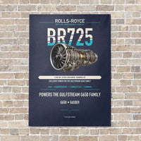 Thumbnail for BR725 vertical canvas print - no frame - navy blue background