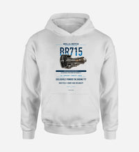 Thumbnail for BR715 design on white hoodie single side
