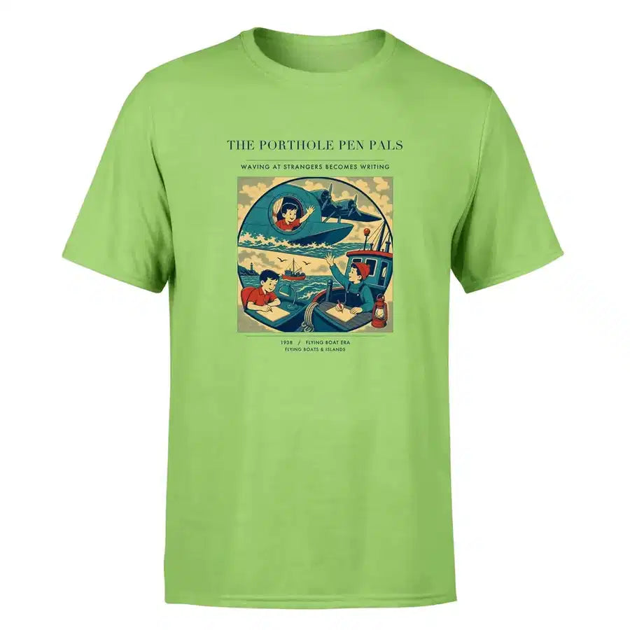 VINTAGE G4439 - The Porthole Pen Pals - Premium T-Shirt design on lightgreen premium t shirt