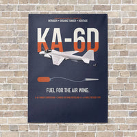 Thumbnail for KA-6D Intruder vertical canvas print - no frame - navy blue background