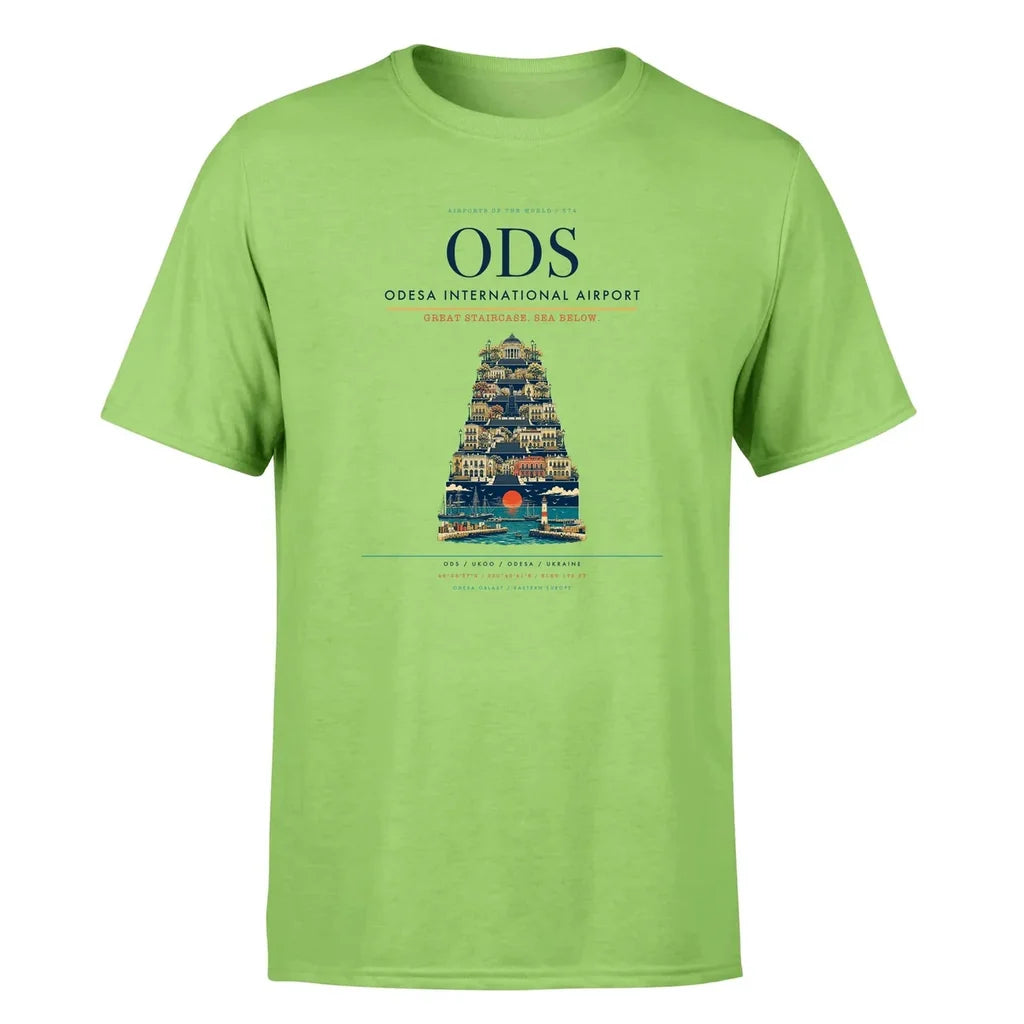 Odesa Airport (ODS) Premium T-Shirt Light Green