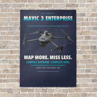 Thumbnail for DJI Mavic 3 Enterprise vertical canvas print - no frame - navy blue background