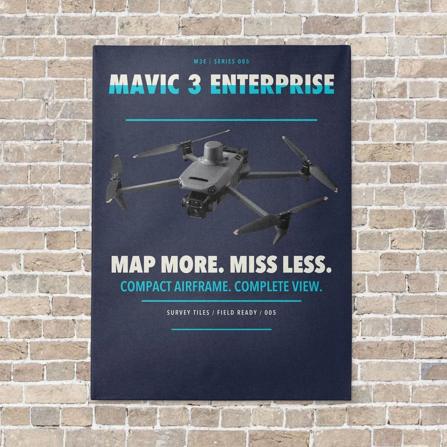 DJI Mavic 3 Enterprise vertical canvas print - no frame - navy blue background