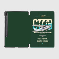 Thumbnail for Cessna 177B Cardinal design on dark green samsung tablet tablet case