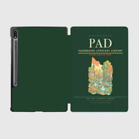 Thumbnail for Paderborn Lippstadt Airport (PAD) design on dark green samsung tablet tablet case