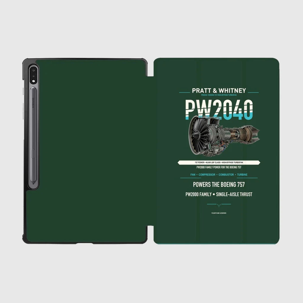 PW2040 design on dark green samsung tablet tablet case