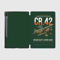 Thumbnail for Fiat CR.42 Falco design on dark green samsung tablet tablet case