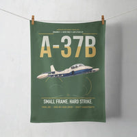 Thumbnail for A-37B Dragonfly design on dark green towel
