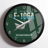 Thumbnail for F-106A Delta Dart design on dark green framed wall clock