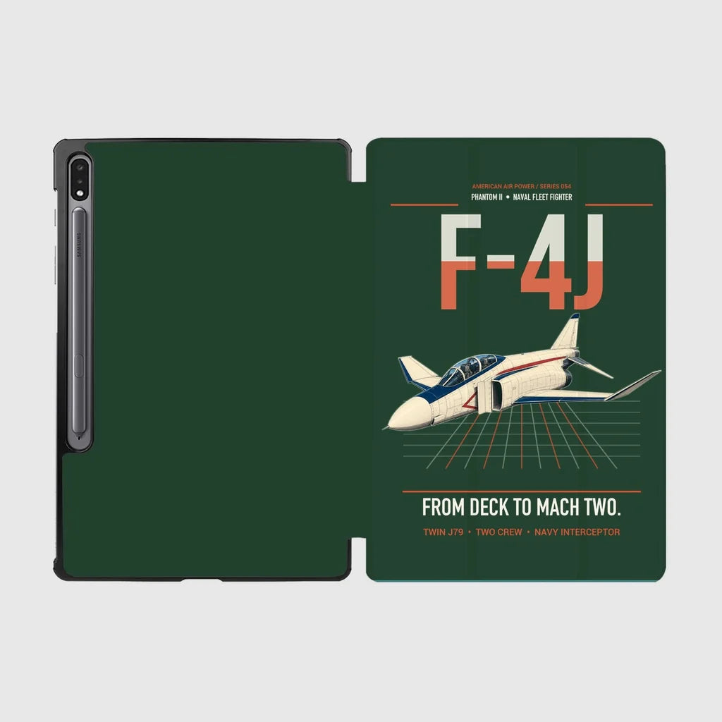 F-4J Phantom II design on dark green samsung tablet tablet case