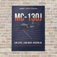 Thumbnail for MC-130J COMMANDO II vertical canvas print - no frame - navy blue background