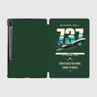 Thumbnail for Boeing 737 MAX 10 design on dark green samsung tablet tablet case
