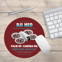 Thumbnail for DJI Neo design on dark red round mouse pad