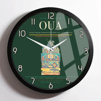Thumbnail for Thomas Sankara International Airport (OUA) design on dark green framed wall clock