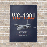 Thumbnail for WC-130J Hurricane Hunter vertical canvas print - no frame - navy blue background