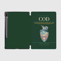 Thumbnail for Yellowstone Regional Airport (COD) design on dark green samsung tablet tablet case