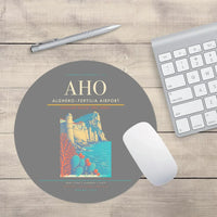 Thumbnail for AlgheroFertilia Airport AHO Mouse-Pad Round - Gray