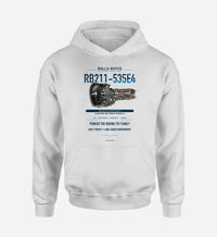 Thumbnail for RB211-535E4 design on white hoodie single side
