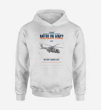 Thumbnail for Leonardo AW101 Merlin HM2 design on white double-side hoodie, single-side print