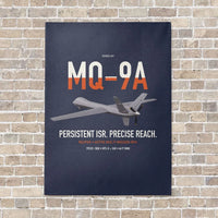 Thumbnail for MQ-9A Reaper vertical canvas print - no frame - navy blue background