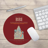 Thumbnail for Biju Patnaik International Airport (BBI) design on dark red round mouse pad