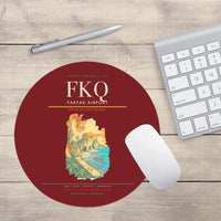 Thumbnail for Fakfak Airport (FKQ) design on dark red round mouse pad