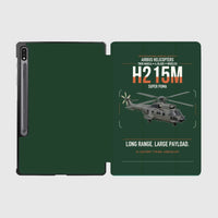 Thumbnail for Airbus H215M design on dark green samsung tablet tablet case